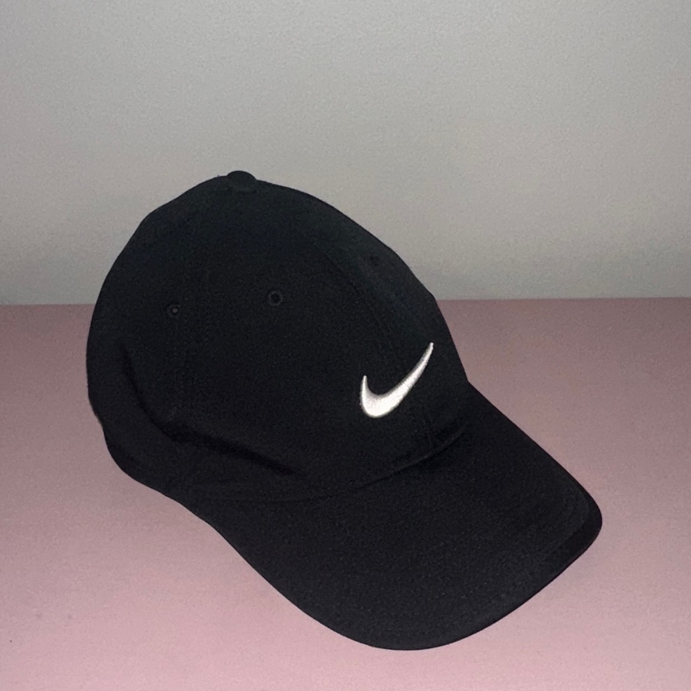Nike Golf Black Hat with White Swoosh